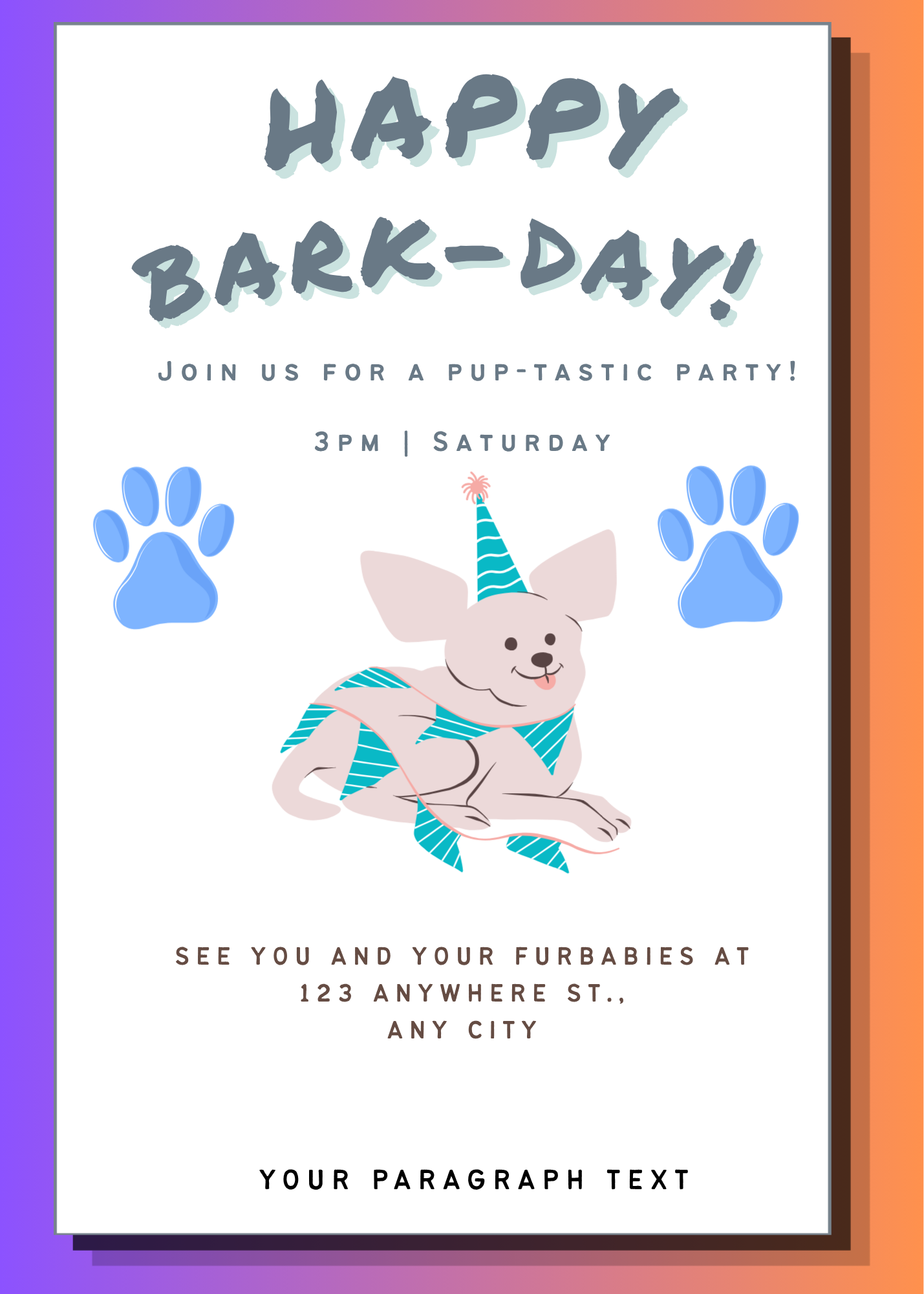 Dog Invitation