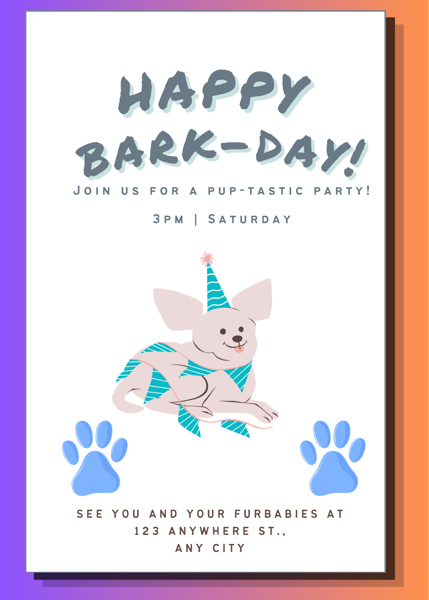 Dog Party Invitation